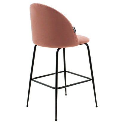 Bar Stool Kudos metal black legs-velvet rotten apple