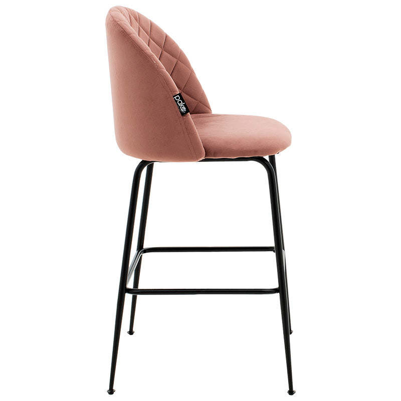 Bar Stool Kudos metal black legs-velvet rotten apple