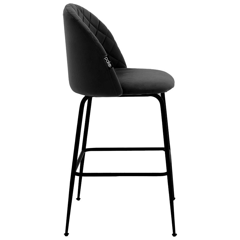 Bar Stool Kudos metal black legs-velvet black