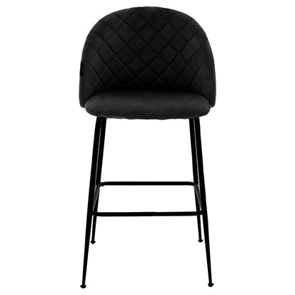 Bar Stool Kudos metal black legs-velvet black