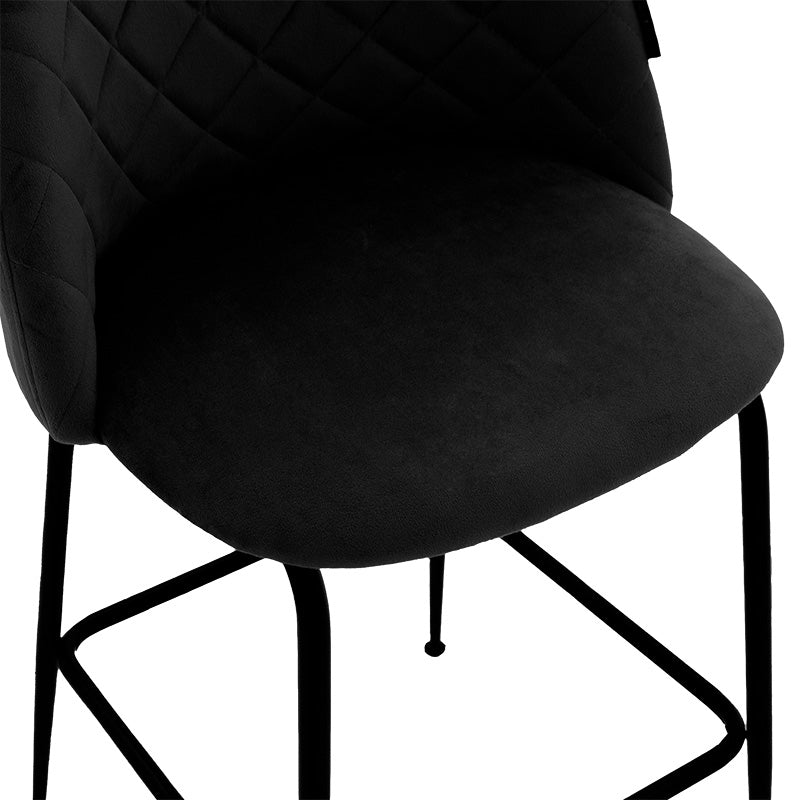 Bar Stool Kudos metal black legs-velvet black