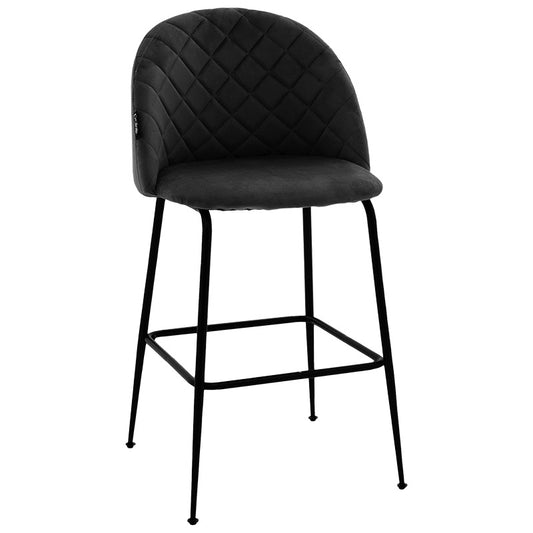 Bar Stool Kudos metal black legs-velvet black