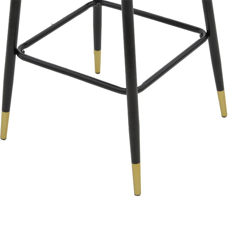 Bar Stool Lithe metal golden black legs-velvet grey 47x44x98cm