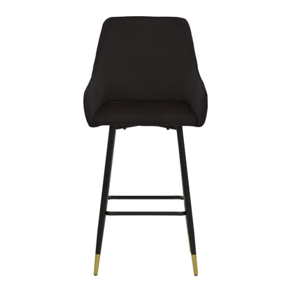 Bar Stool Lithe metal golden legs-velvet black 47x44x98cm