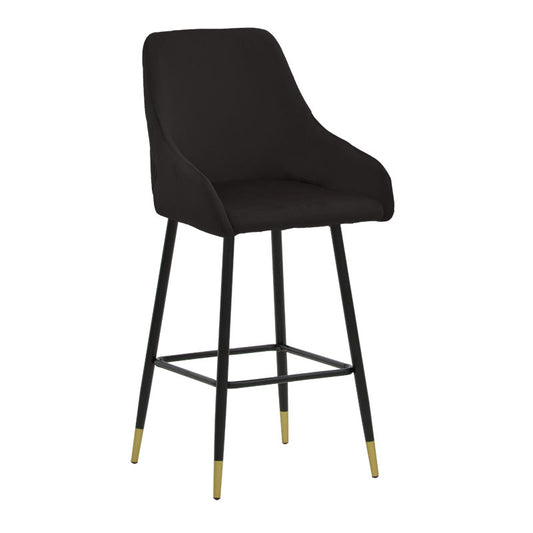 Bar Stool Lithe metal golden legs-velvet black 47x44x98cm