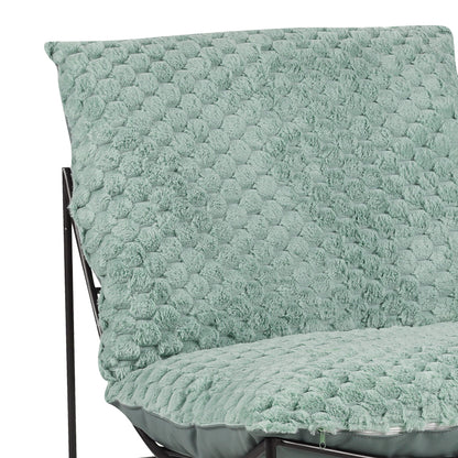 Armchair Chopie pakoworld light green fabric-black leg 77x90x83cm