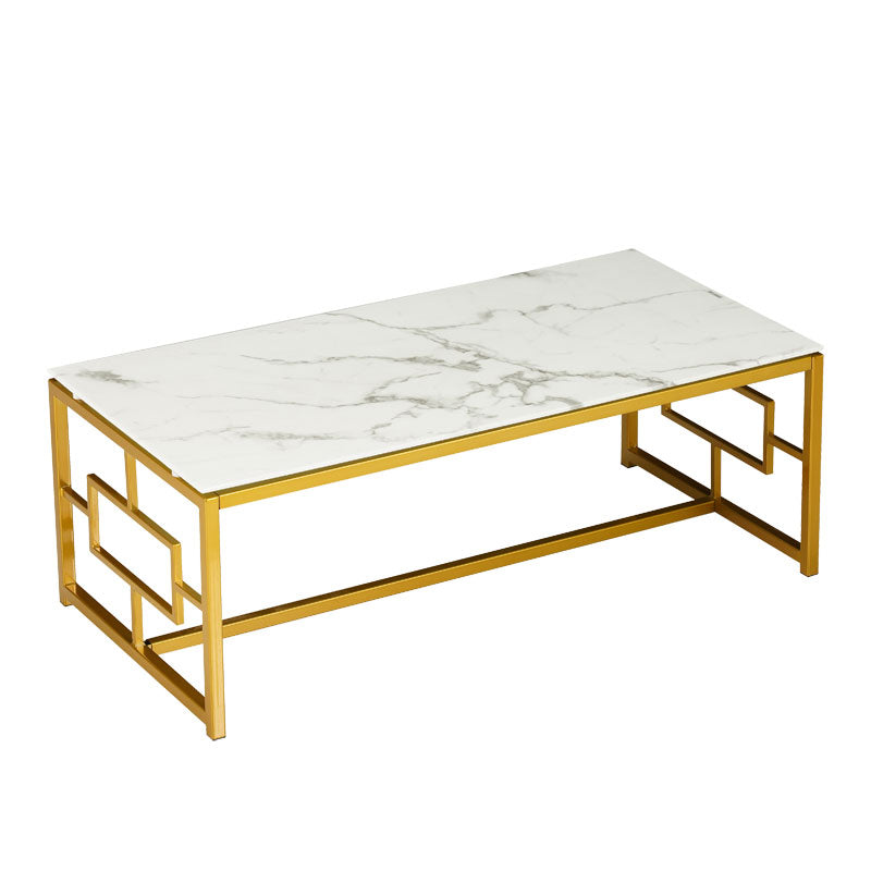 Table Eccento pakoworld golden-marble look top 8mm 120x60x44cm