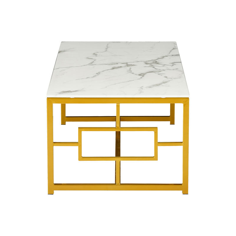 Table Eccento pakoworld golden-marble look top 8mm 120x60x44cm