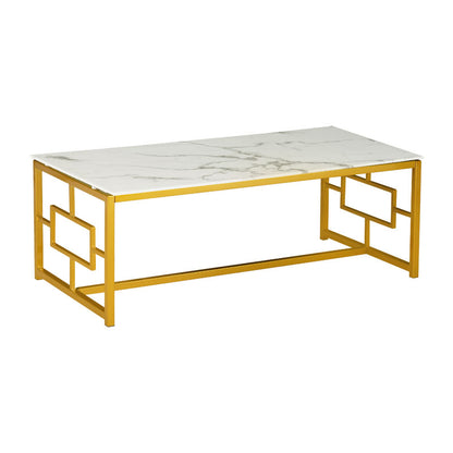 Table Eccento pakoworld golden-marble look top 8mm 120x60x44cm