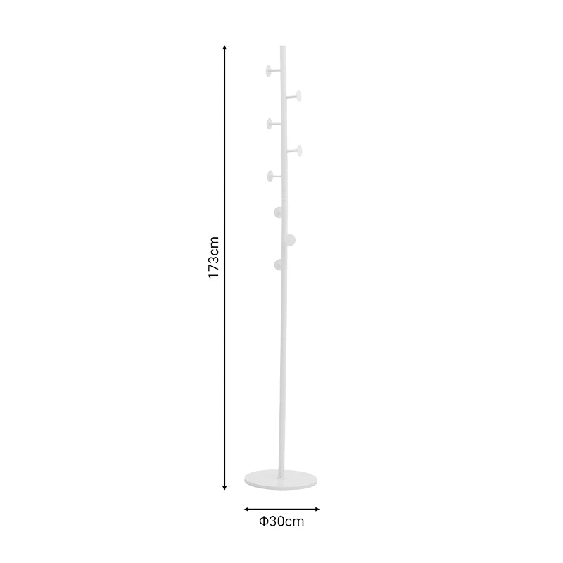 Coat stand Kroker pakoworld white metal 30x30x173cm