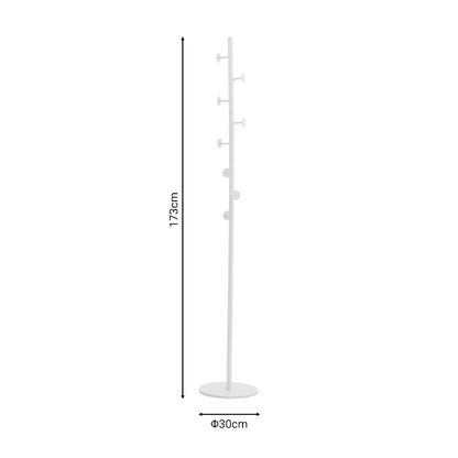 Coat stand Kroker pakoworld white metal 30x30x173cm