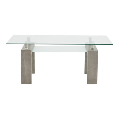 Table Vrocho pakoworld grey wood-glass 110x60x45cm