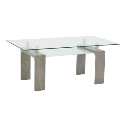 Table Vrocho pakoworld grey wood-glass 110x60x45cm