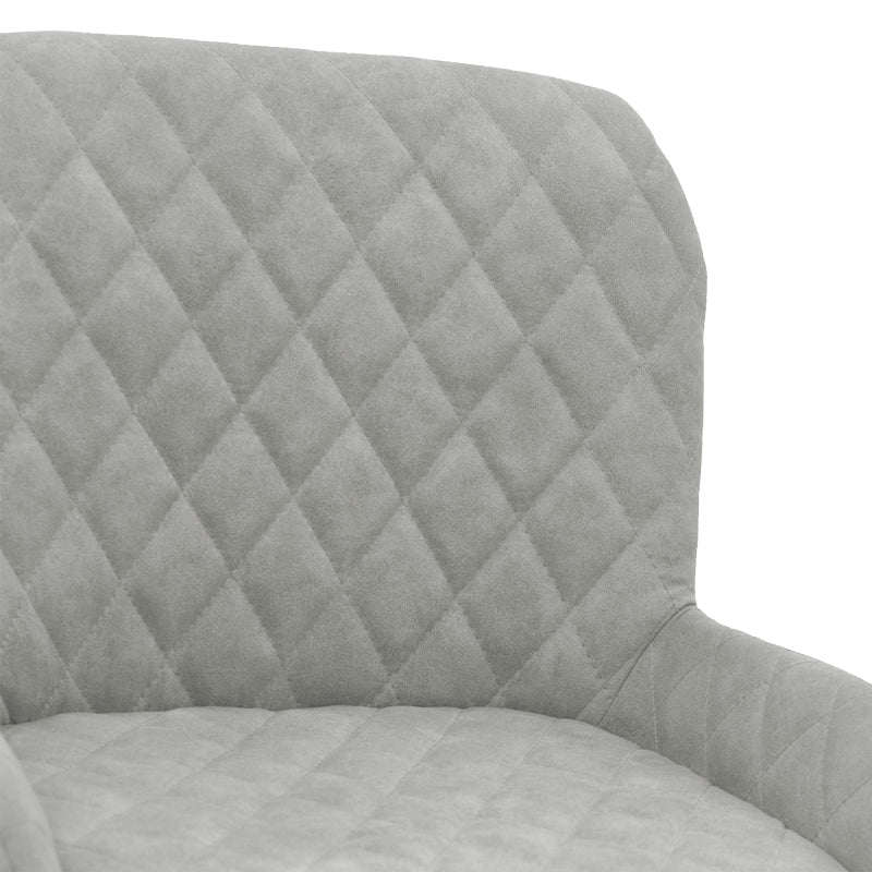 Bar Stool Delicacy metal black legs-fabric antique light grey 47x43x100cm