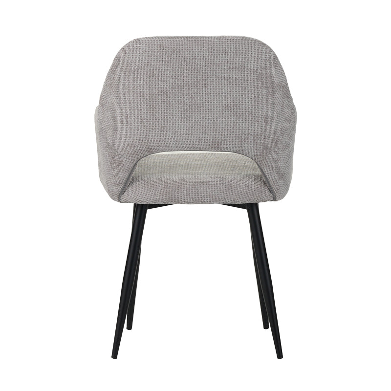 Factols Inart armchair beige-grey fabric-leg black metal 53x61x84cm