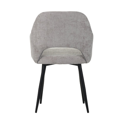 Factols Inart armchair beige-grey fabric-leg black metal 53x61x84cm