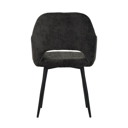 Factols Inart armchair black fabric-leg black metal 53x61x84cm