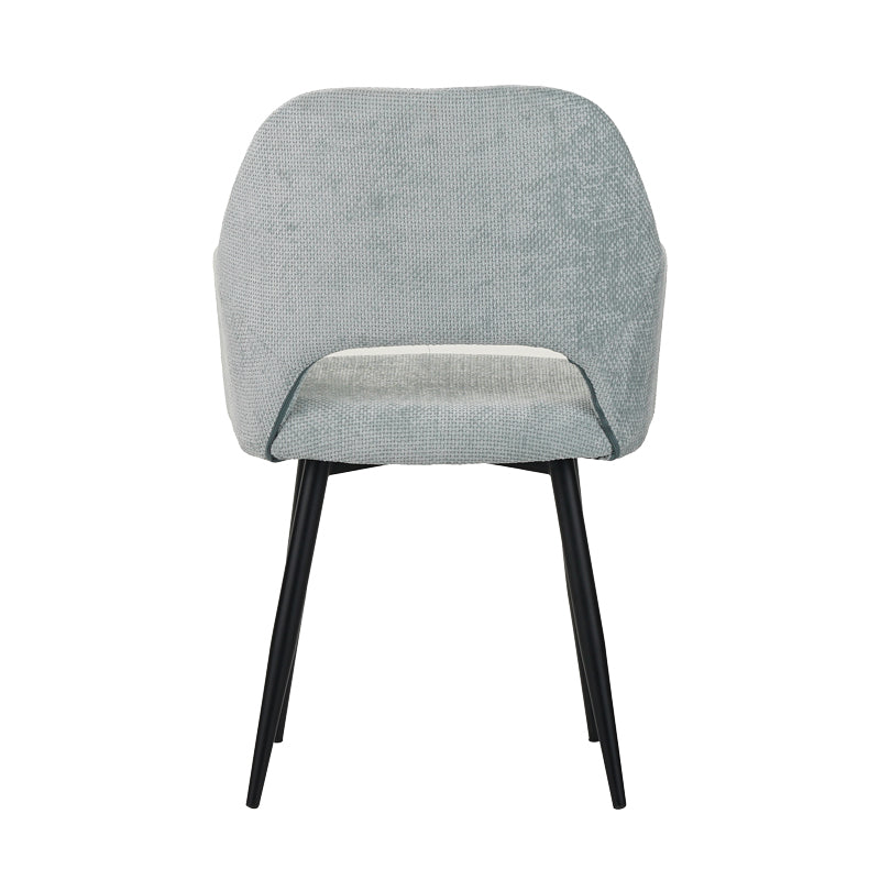 Factols Inart armchair light green fabric-leg black metal 53x61x84cm