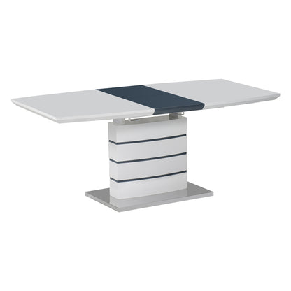 Extendable table Darsile Inart grey-charcoal mdf 140-180x90x76cm