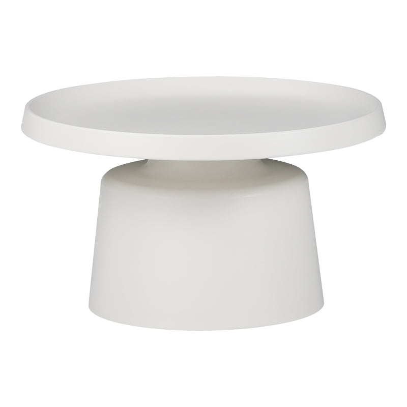 Side table Ginoze Inart white metal D70x40cm