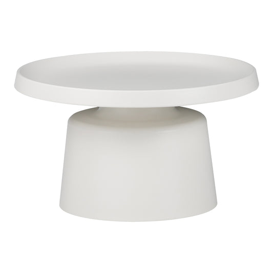 Side table Ginoze Inart white metal D70x40cm