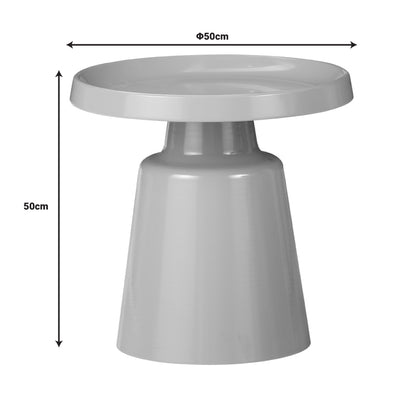 Side table Ginoze Inart cappuccino metal D50x50cm