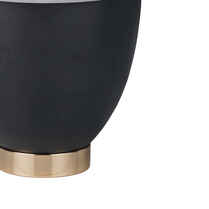 Side table Erasmine Inart black sintered stone marble D50x45cm