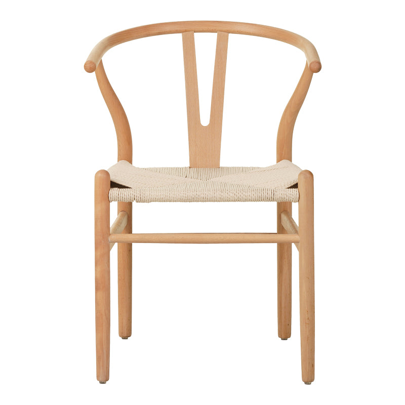Wishbone chair rubberwood-rope in natural shade 53.5x57x74cm