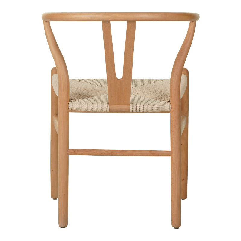 Wishbone chair rubberwood-rope in natural shade 53.5x57x74cm
