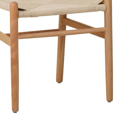 Wishbone chair rubberwood-rope in natural shade 53.5x57x74cm