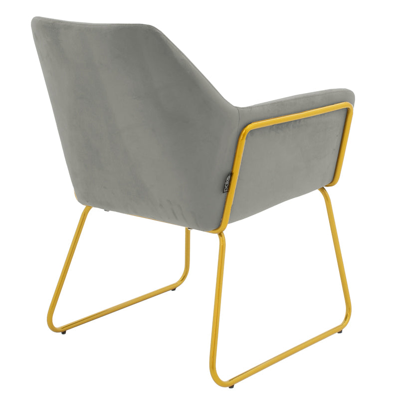 Armchair Mira pakoworld grey-golden 65x69x86cm