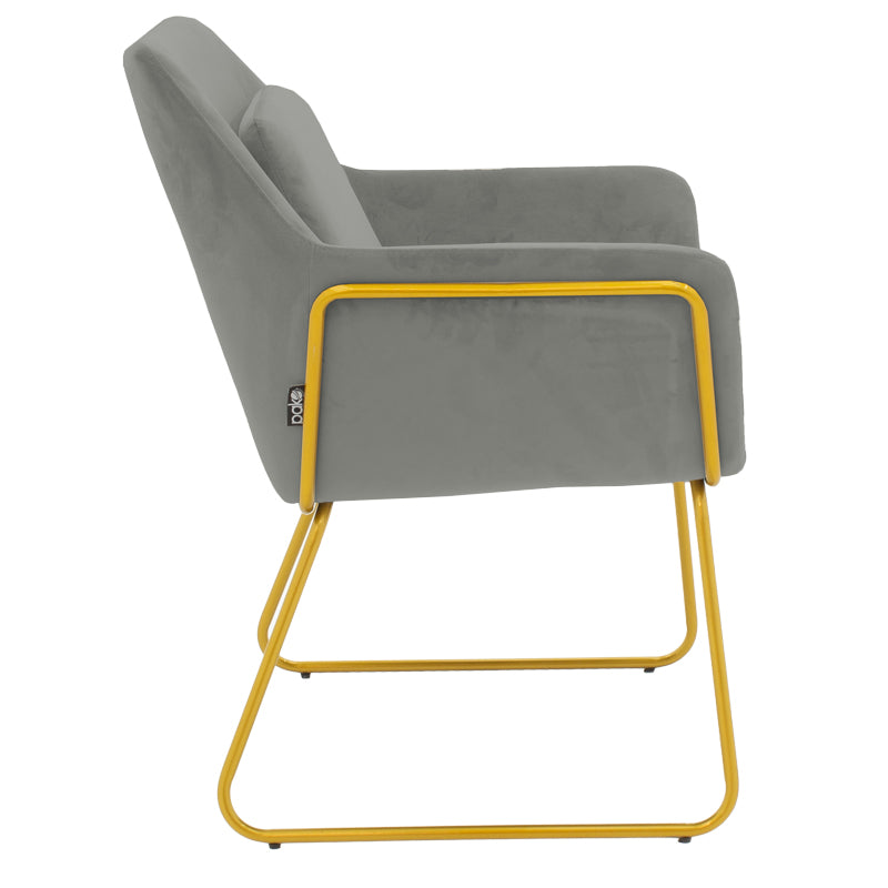 Armchair Mira pakoworld grey-golden 65x69x86cm