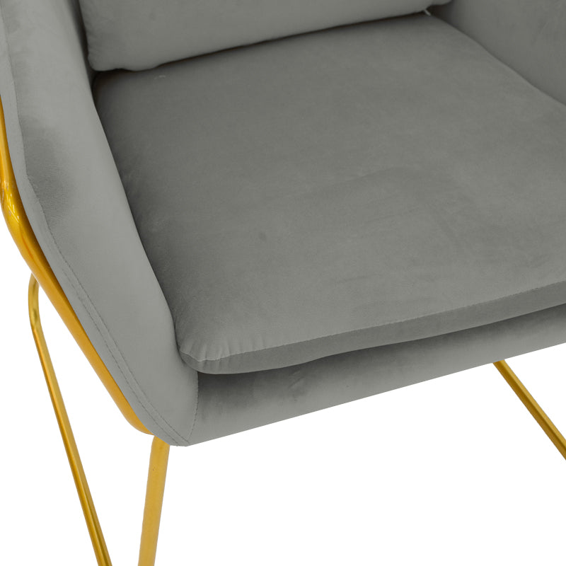 Armchair Mira pakoworld grey-golden 65x69x86cm