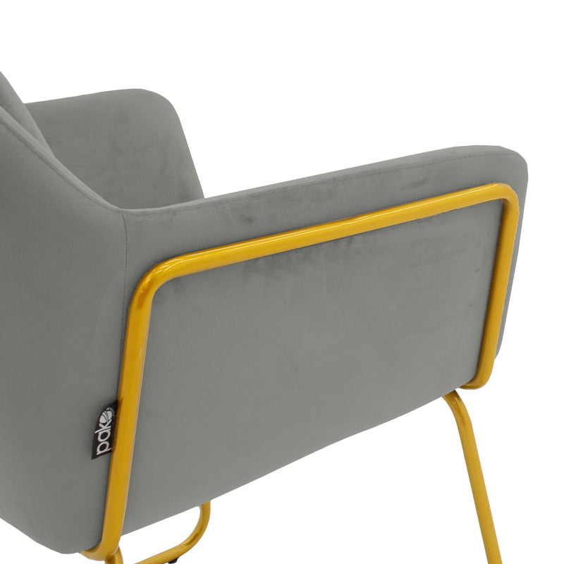 Armchair Mira pakoworld grey-golden 65x69x86cm