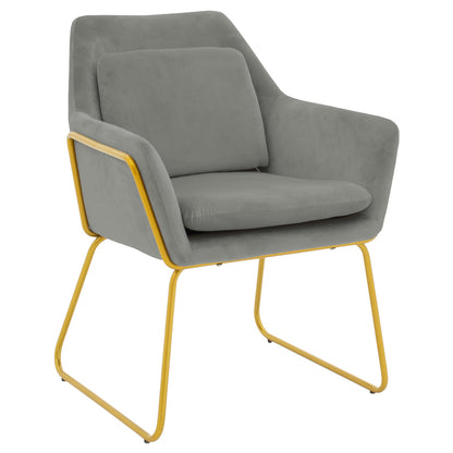 Armchair Mira pakoworld grey-golden 65x69x86cm