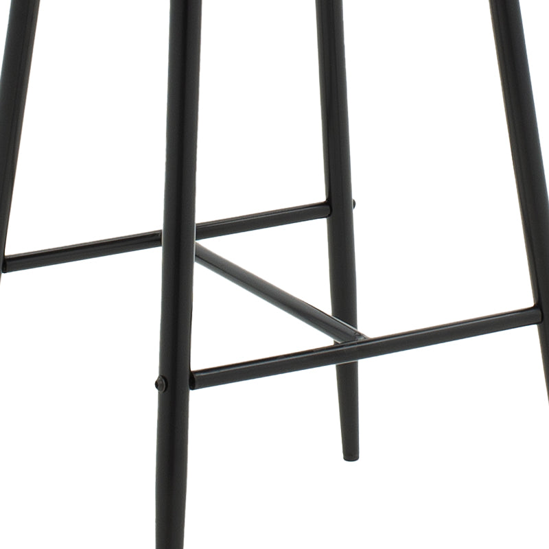 Bar Stool Patrin dark grey color pu-metal leg in black color