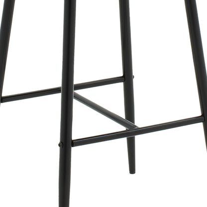 Bar Stool Patrin dark grey color pu-metal leg in black color
