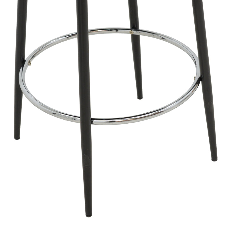 Bar Stool Patrin dark grey color pu-metal leg in black color