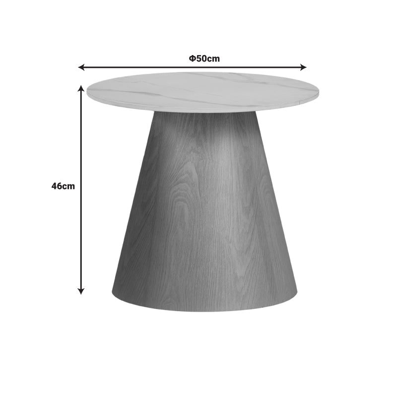 Side table Soleire Inart white marble sintered stone