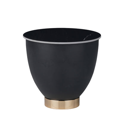 Side table Erasmine Inart black sintered stone marble