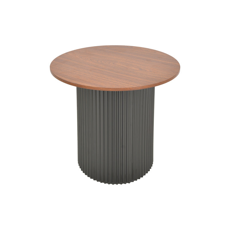 Dovel side table mdf in walnut -black metal D50x50cm
