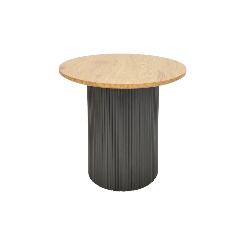 Dovel side table mdf in sonoma-black metal D50x50cm