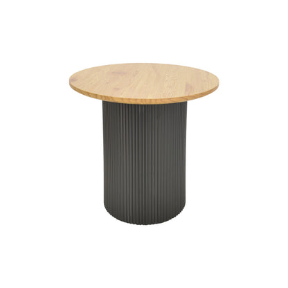 Dovel side table mdf in sonoma-black metal D50x50cm