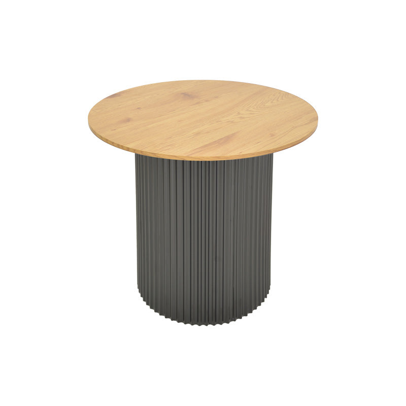 Dovel side table mdf in sonoma-black metal D50x50cm