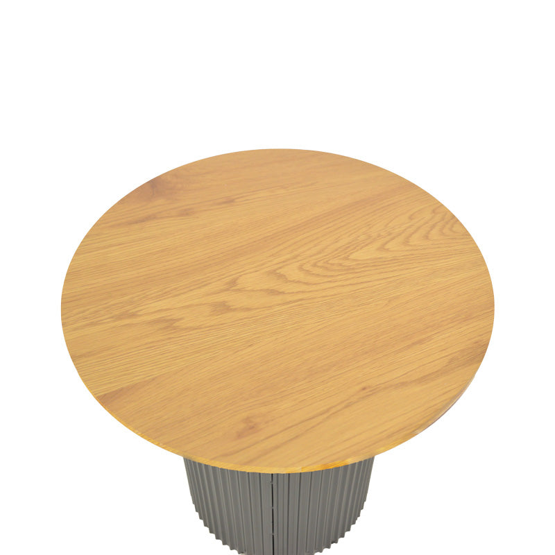 Dovel side table mdf in sonoma-black metal D50x50cm