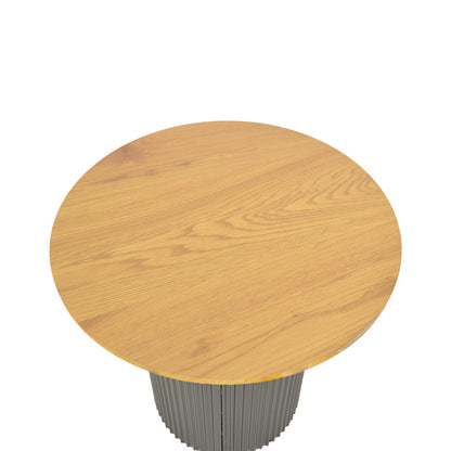 Dovel side table mdf in sonoma-black metal D50x50cm