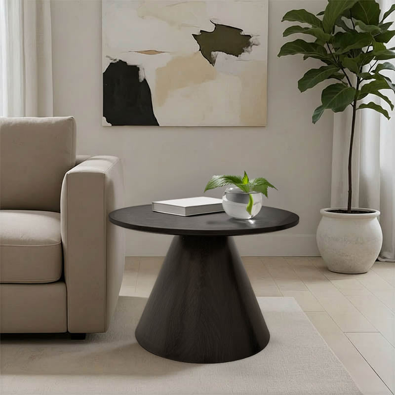 Donda coffee table mdf-metal in black shade D60x46cm