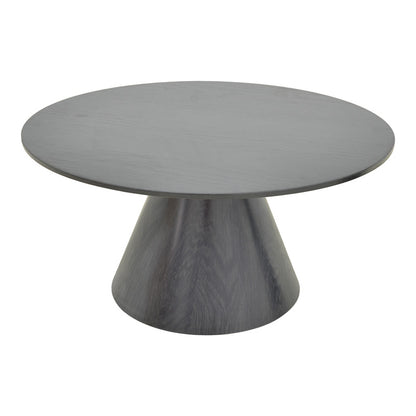 Donda coffee table mdf-metal in black shade D80x40cm