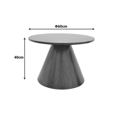 Donda coffee table mdf-metal in walnut shade D60x46cm