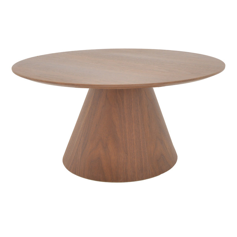 Donda coffee table mdf-metal in walnut shade D80x40cm